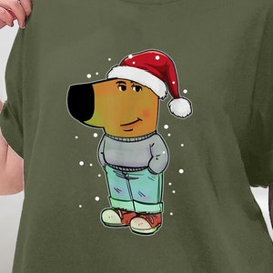 My New Character Is A Chill Guy Funny Christmas Dog Meme T-Shirt, TikTok Meme Shirt, Viral Dog Cartoon Shirt,Chill Guy Meme Gift
