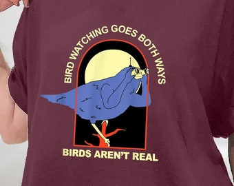 L'observation des oiseaux va dans les deux sens - T-shirt Les oiseaux ne sont pas réels, T-shirt Les oiseaux ne sont pas réels, Chemise pour observation des oiseaux, Sweat-shirt, Sweat à capuche