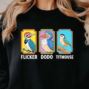 Flicker Dodo Titmouse Bird T-Shirt, Anti MAGA Bird Shirt, Subtle Political Statement, Progressive Liberal TeeShirt, Sweatshirt, Hoodie