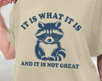 To jest to, czym jest i nie jest świetne Koszulka Raccoon, Koszulka Raccoon Meme, Zabawna koszulka Mental Health, Koszulka Trash Panda, Bluza, Bluza z kapturem