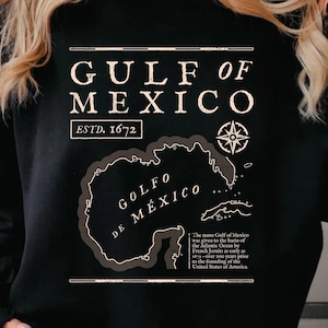 Camiseta Mapa Histórico do Golfo do México 1672, Camiseta do Golfo do México, Camiseta Anti Golfo da América, Camiseta Democrata, Moletom, Moletom com capuz