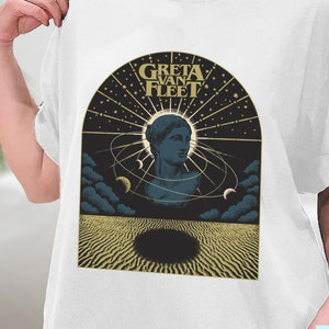 Vintage Greta Van Fleet Shirt, Retro Musical Shirt, Boho Vintage Musician Shirt, Retro Greta Van Fleet Tshirt, Dream In Gold tour 2023 Shirt