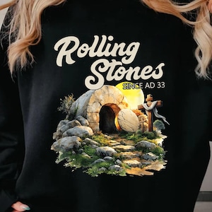 Easter Jesus Shirt, Rolling Stones Shirt, Christian Easter Shirt, Christian Shirt, He is Risen T Shirt, Bible Verse Shirt, Funny Easter Gift