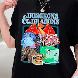 Dungeons And Dragons Creatures T-Shirt, D&D Fantasy Tabletop Role Playing Game Sweatshirt, Hoodie