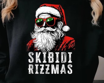 Skibidi Rizzmas Christmas Santa Claus Merry Rizz Mas Sigmas Camiseta, Camisa Skibidi Rizzmas, Camisa Rizz the Season, Sudadera, Sudadera con capucha