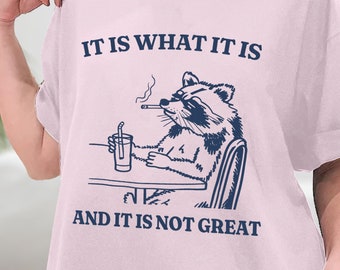 To jest to, co jest i nie jest świetne Zabawny szop mem T-shirt, Trash Panda Koszulka, Mental Health T-shirt, Bluza, Bluza z kapturem