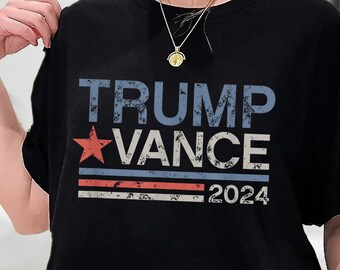 Shirt Trump 2024 Trump Vance 24 Trump 2024 verkiezing JD Vance-shirt MAGA Trump 2024 merchandise Trump Never Surrender Donald Trump-T-shirt
