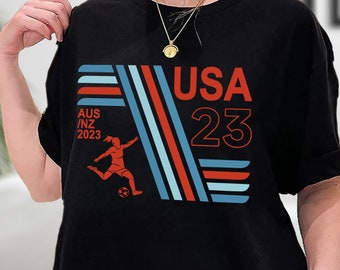 Camiseta de partidario de la Copa Mundial Femenina de EE. UU., Fútbol de la Copa Mundial Femenina Estadounidense, camiseta de la Copa Mundial, #webeleive, camiseta de fútbol retro, FIFA, fútbol uswnt