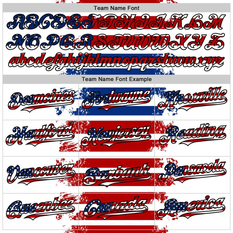 Personalized Team Baseball Jersey Shirt, Custom White USA Flag Red ...