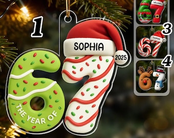 Custom Name 67 Acrylic Ornament, Six Seven Ornament, Funny Teenager Slang Ornament, Gen Alpha Christmas Gift, Funny Teenager Ornament 2025