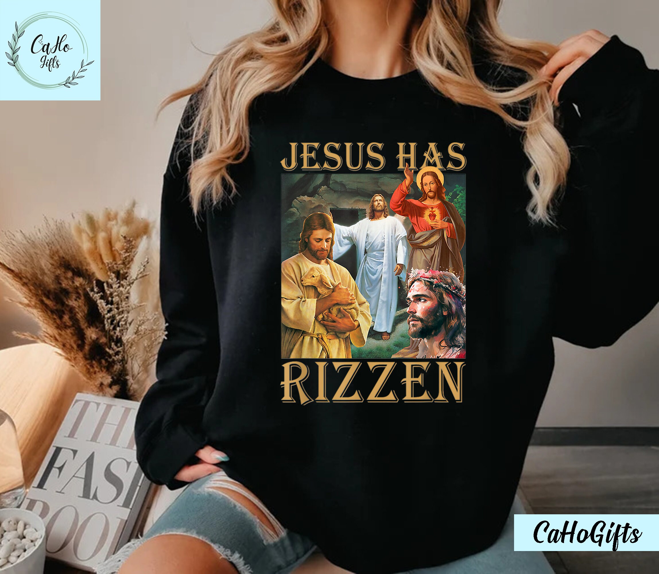 Jesus Has Rizzen Jesus Cool Funny T-shirt, He is Rizzen Jesus Rizz ...