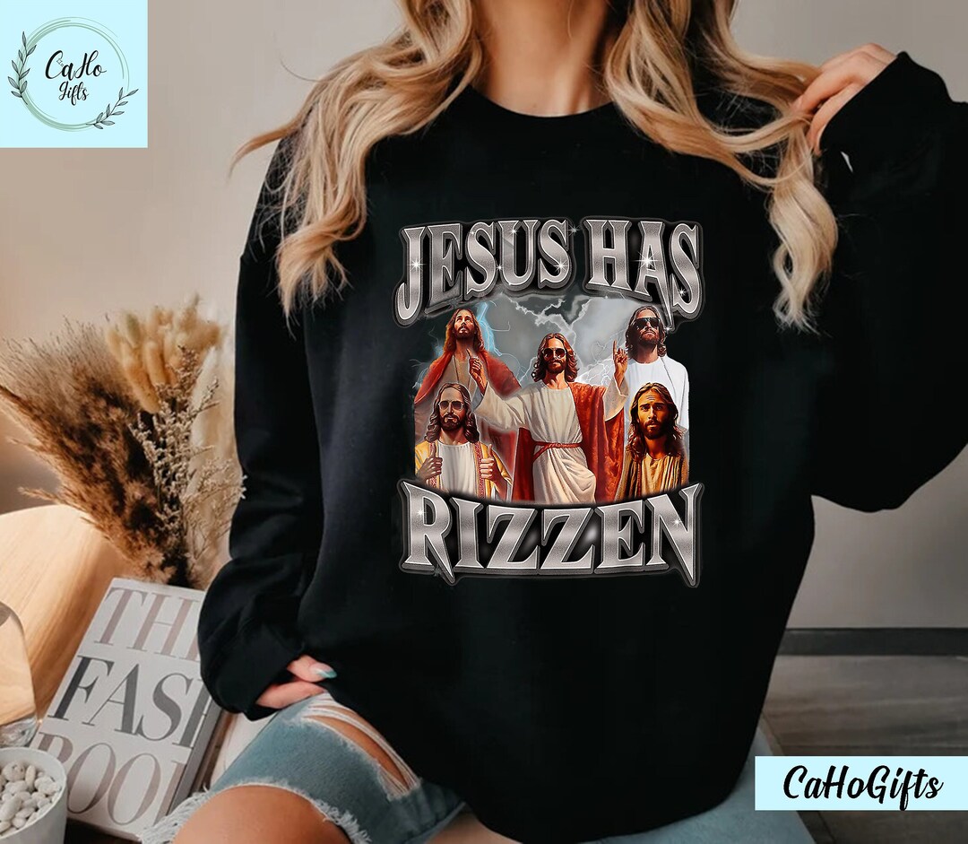 Roblox Rizz Merch Jesus Has Rizzen Bootleg T-shirt, Jesus Rizz Tour Merch Editon Shirt ...