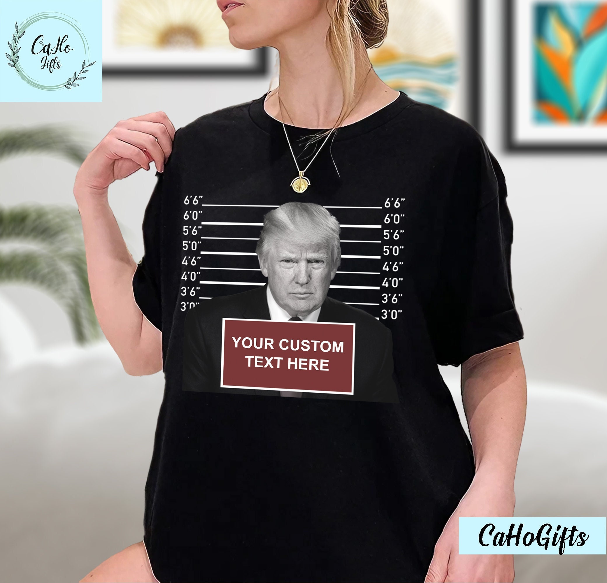 Custom Text Trump Mugshot Shirt, Trump Mugshot 2024 President T-Shirt, Custom Mugshot Shirt for Men Women