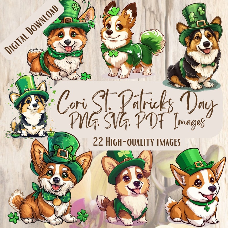 pictures of corgi on st patricks day