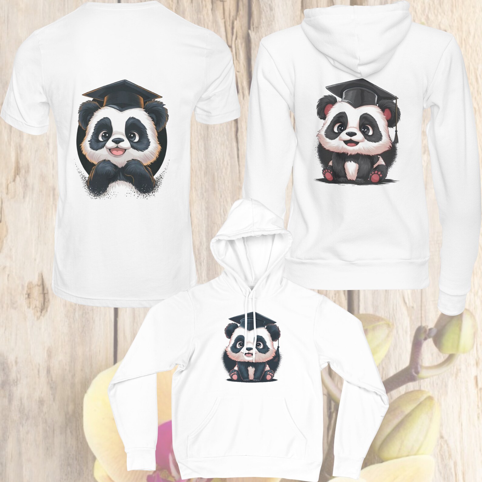 Panda Graduation Clipart, 20 PNG SVG Bundle, Cute Graduation Panda ...