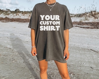Custom Comfort Colors T-Shirt, Personalized Vintage Tee, Soft Garment-Dyed Unisex Shirt, Custom Design Made to Order