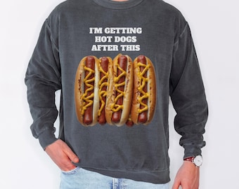 Sudadera con meme de perrito caliente, diseño gráfico para amantes de la mostaza