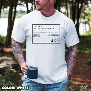 Costco Rotisserie Chicken Shirt, Unhinged Comfort Colors Tee, Weirdcore Y2K Aesthetic, Shirts That Go Hard, Costco Sign Parody Gift