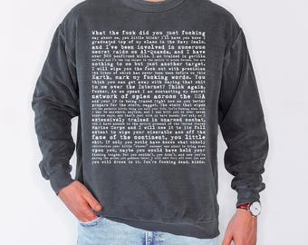 Marineblaues Copypasta Rundhals-Sweatshirt, Internet Meme Grafik