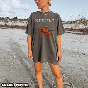 Shrimps Is Bugs Graphic Tee, Funny Sci-Fi T-Shirt, Unisex Nerd Gift