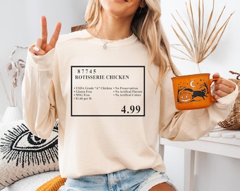 Costco Rotisserie Chicken Comfort Colors Tee, Weirdcore Y2K Shirt