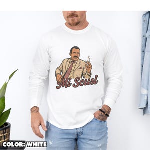 Mi Scusi 長袖シャツ、面白いユーロトリップの引用グラフィック、レトロな漫画イタリアンミームTシャツ、ユニセックスカルトクラシックユーモアトップス