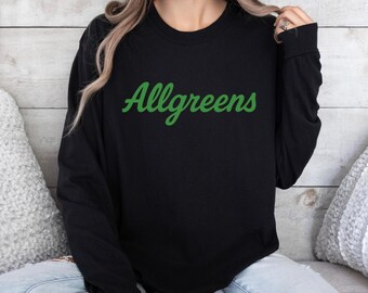 Camiseta de manga larga Allgreens, divertida camiseta con parodia de dispensario de marihuana, camiseta unisex con juego de palabras sobre fumetas, camiseta con gráfico de cannabis relajante