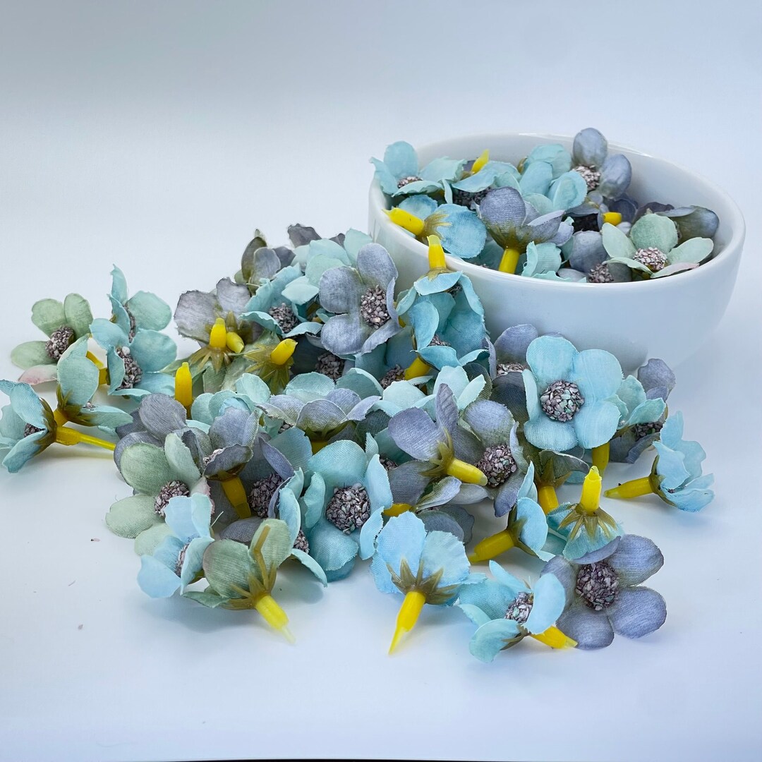 Blue Silk Flowers Wedding Engagement Party Home Decor Etsy