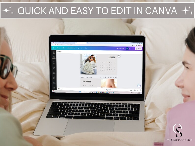 Editable Calendar 2024 Canva Template Frame Instant Download Monthly