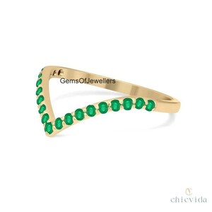 EMERALD RING/ 14K Gold Ring /Natural Emerald Round Shape Ring /Vintage Ring Gold Ring Gift For Her