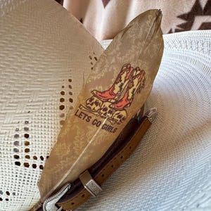 Let&#39;s Go Girls Hat Feather Accessory: Cowgirl Western Boho Style