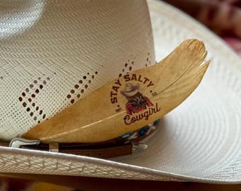 Stay Salty Hat Feather: accessoire cowboyhoed western cowgirl