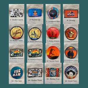 Western Iron On Patches, Patch For DIY Hats, Shoes, Backpacks, Jackets, Sew On Patches For Clothing, Jeans, T-Shirts, Rodeo, Cowboy, Cowgirl