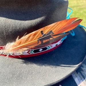Lone Rider Design #11, Hat Feather, Cowboy Hat Accessories