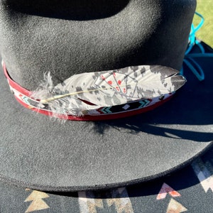 Aces High Design #10, Hutfeder, Cowboy Hut Accessoires, Western Fashion, Cowgirl Hut Feder, Boho Hut Feder