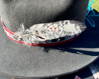Aces High Feather, Cowboy-Hut-Accessoire, Western-Feder, Spielkarten-Design