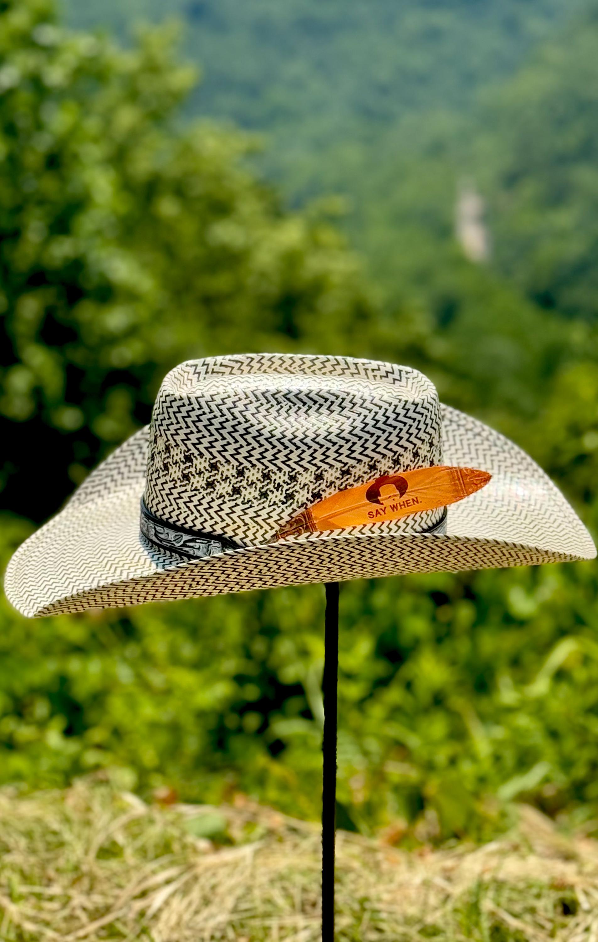 Tombstone Say When Hat Feather, Cowboy Hat Accessories