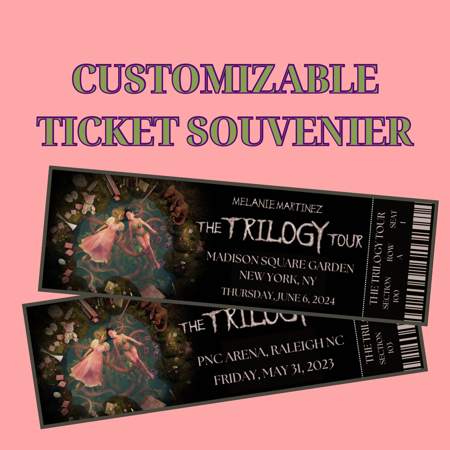 The Trilogy Tour Custom Ticket Souvenier Etsy UK