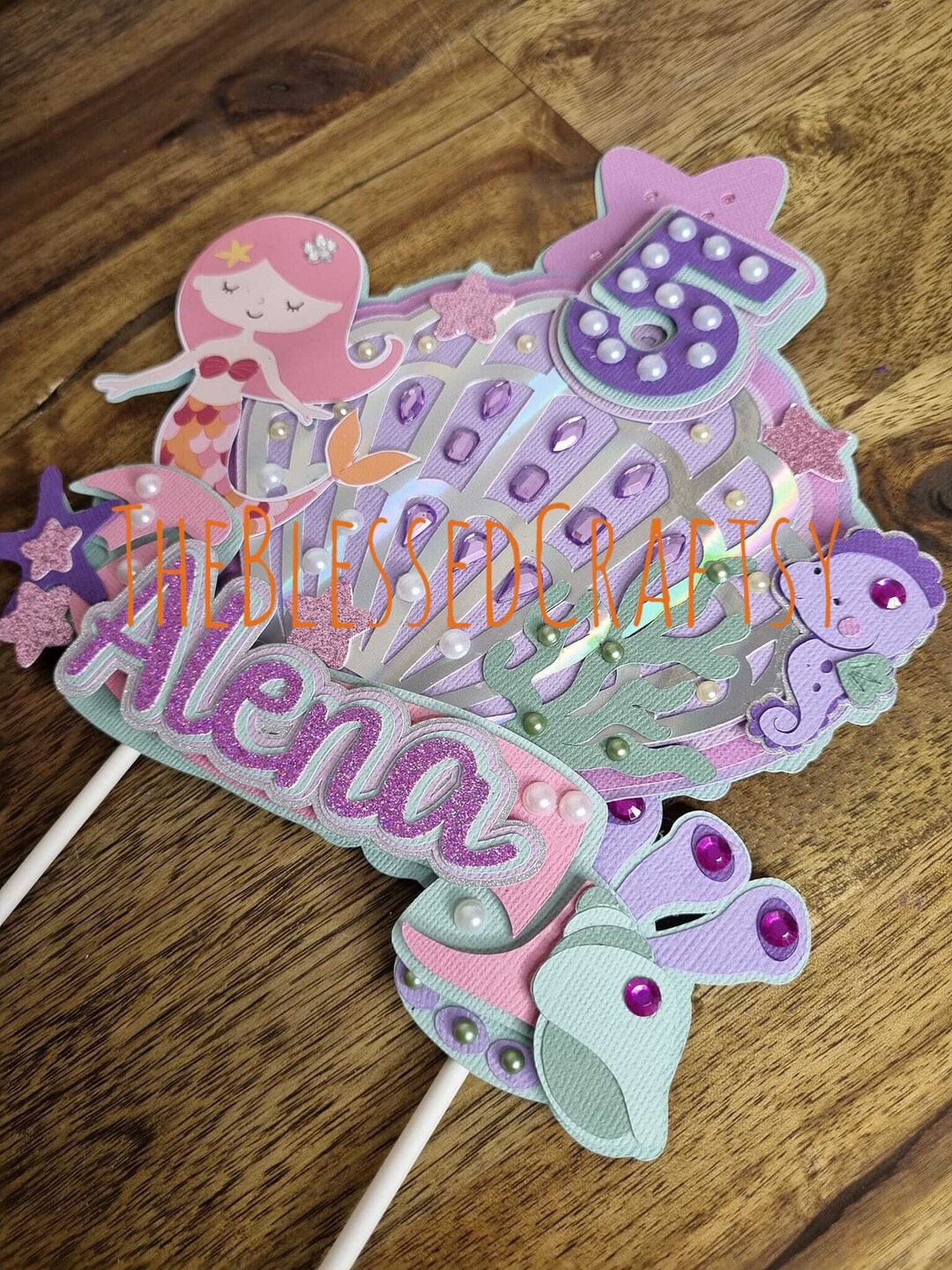 Mermaid Cake Topper SVG - Etsy UK
