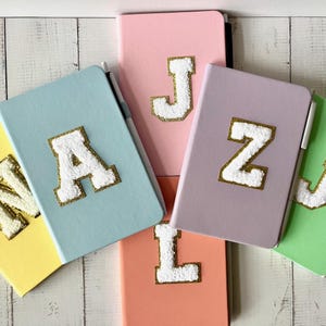 Tween Party Favors  Gift Personalized Notebook Custom Journal Varsity Letter Initial Journal Tween Girl Party Favor Gift  Journal Monogramed