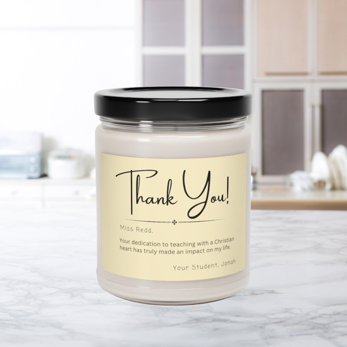 Personalized Teacher Candle Gift Thank You Teacher Candle Soy Etsy