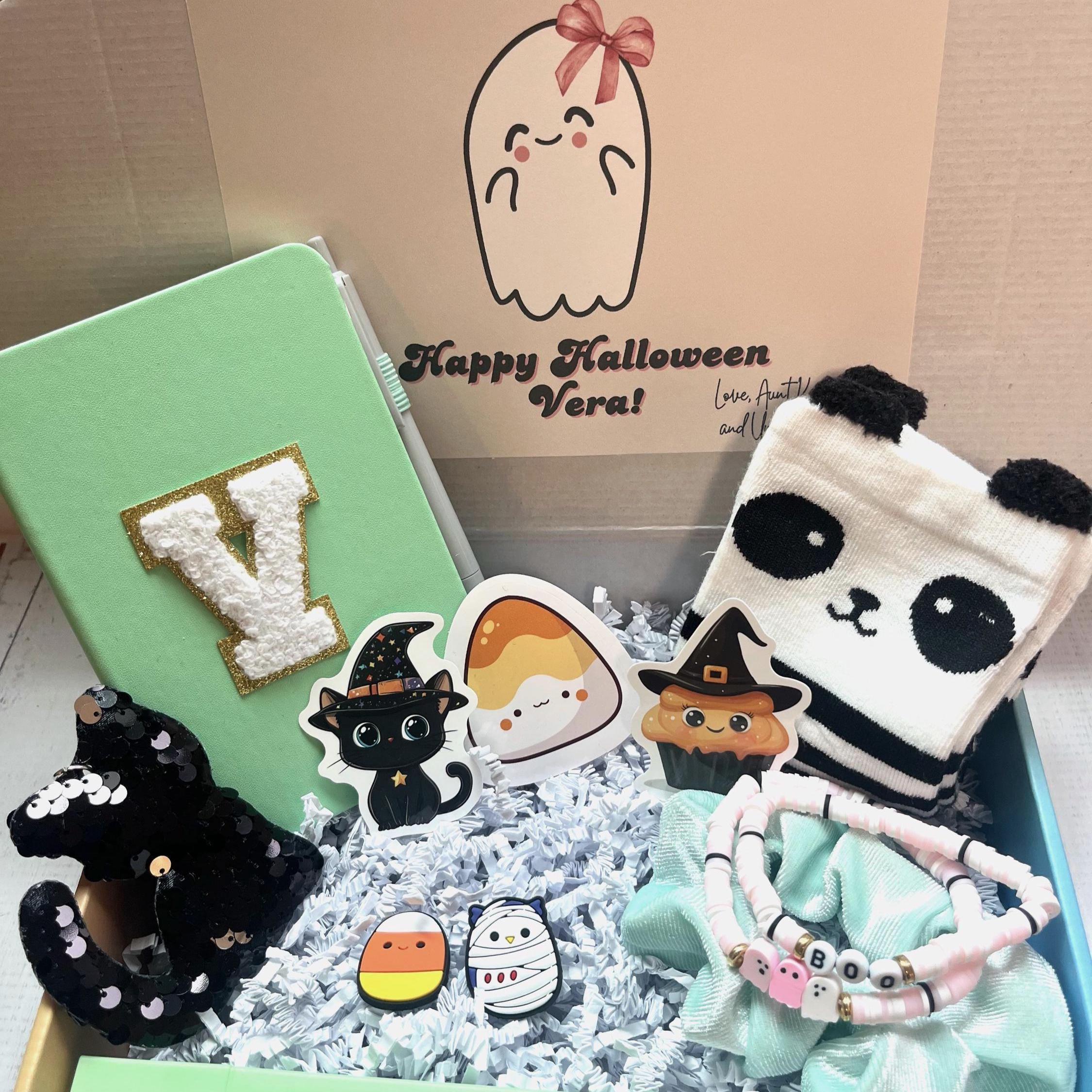 Tween Halloween Boo Gift Box Personalized Pre-teen Notebook Monogrammed ...
