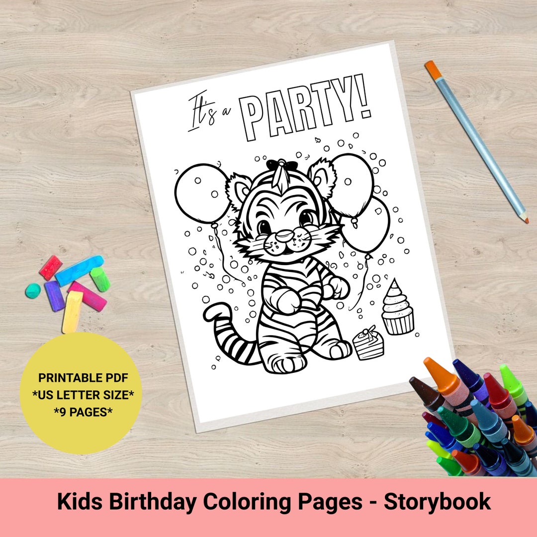 Kids Coloring Pages Kids Birthday Coloring for Toddlers Preschoolers ...