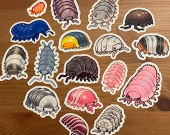 isopod stickers! rubber ducky, giant isopod + more