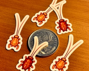 kleine baby-voornstickers!! kakkerlaknimf (Amerikaans en Duits)