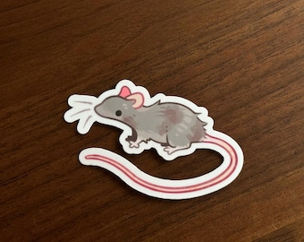 Rattensticker!! kleiner niedlicher Nager / Maus Aufkleber