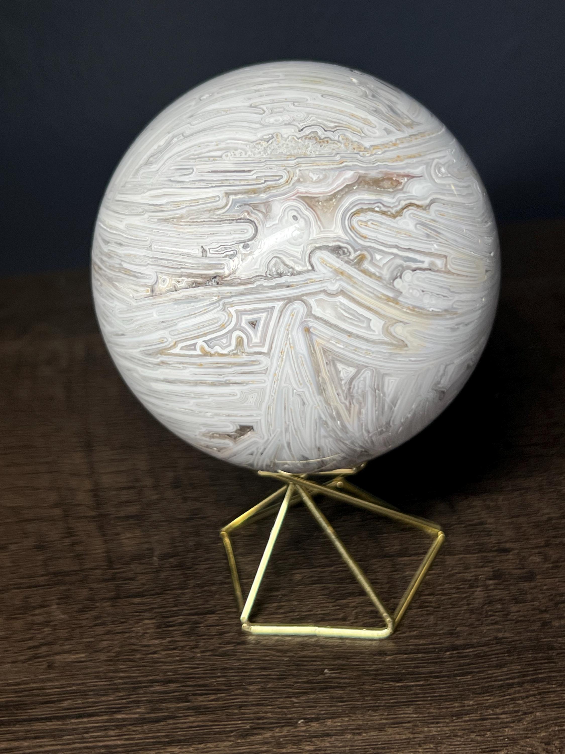 ホワイトメキシカンクレイジーレースアゲートスフィア - Etsy 日本