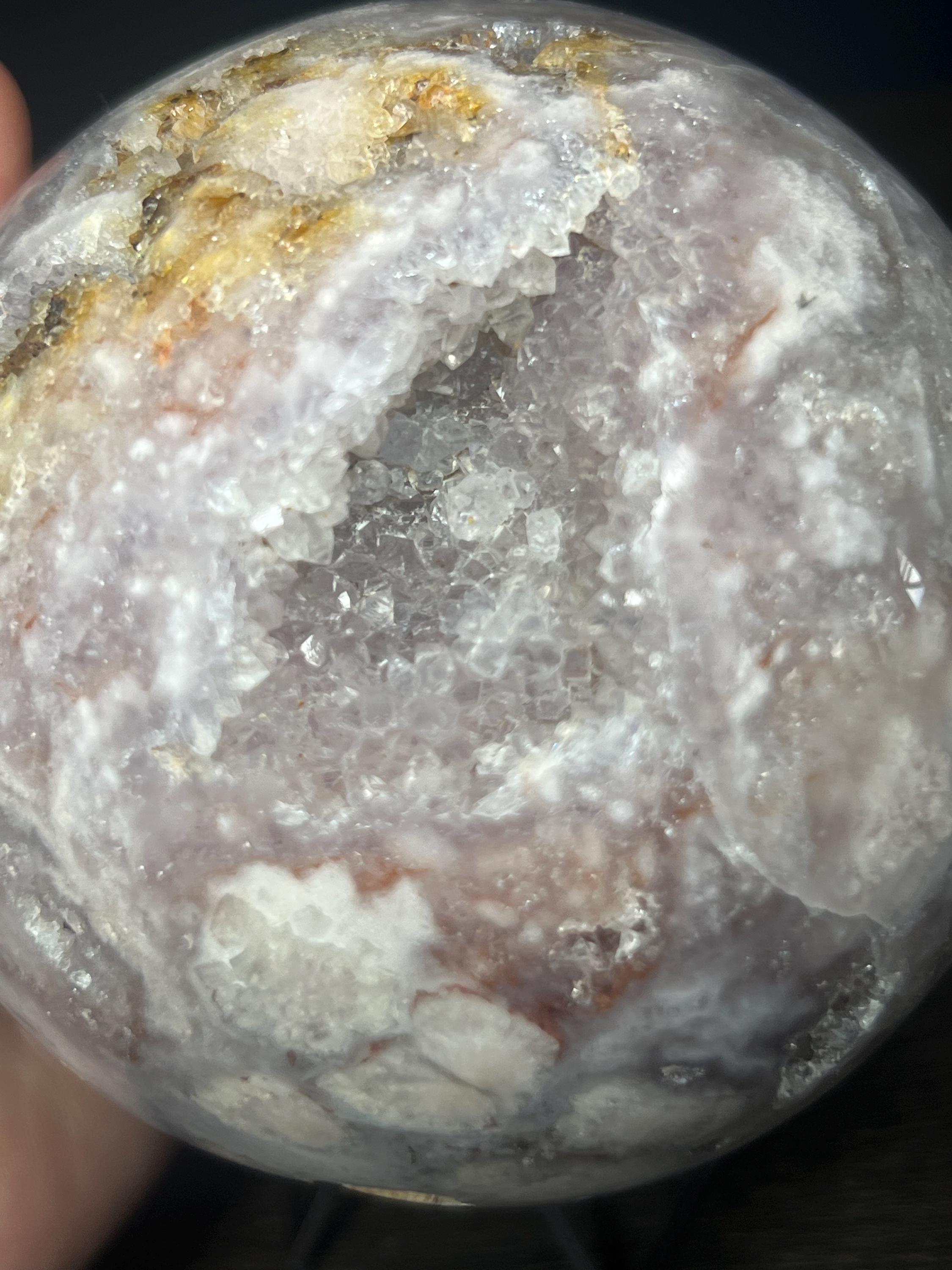 ドゥルージー ピンク アメジスト フラワー アゲート スフィア - Etsy 日本