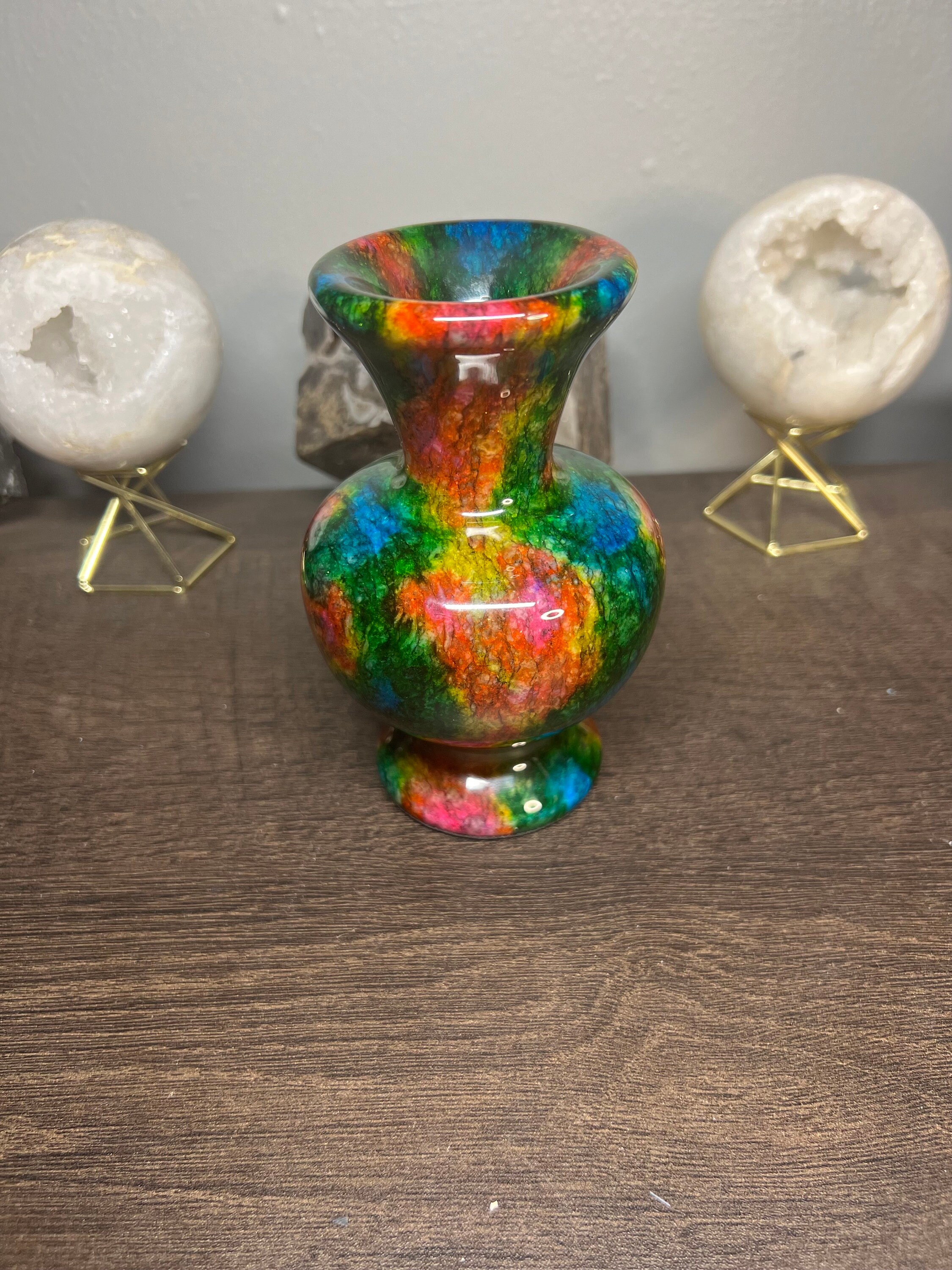 Rainbow Jade Vase Color Jade Vase