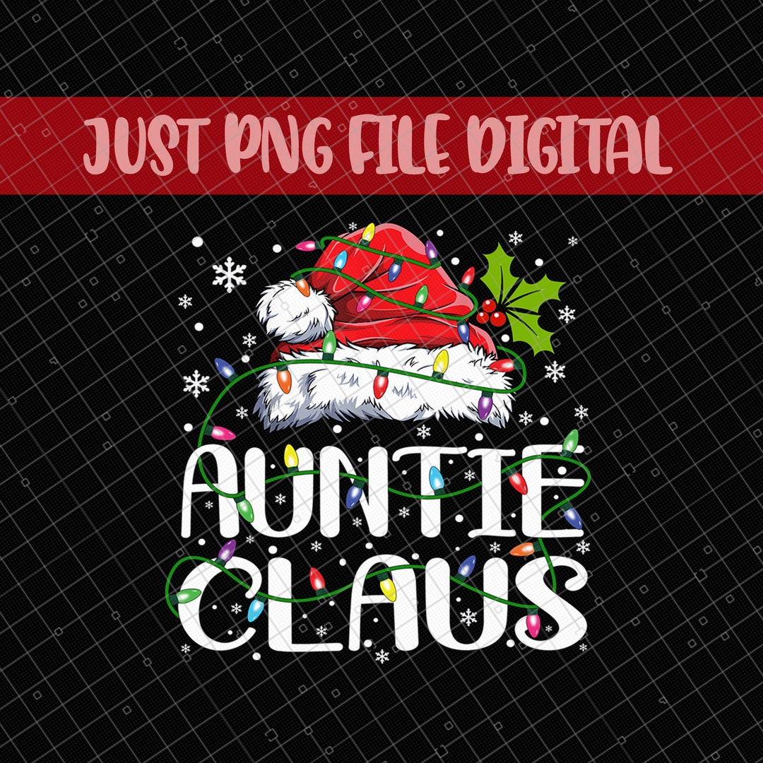 Auntie Claus Png, Merry Christmas Png, Retro Christmas Png, Christmas ...